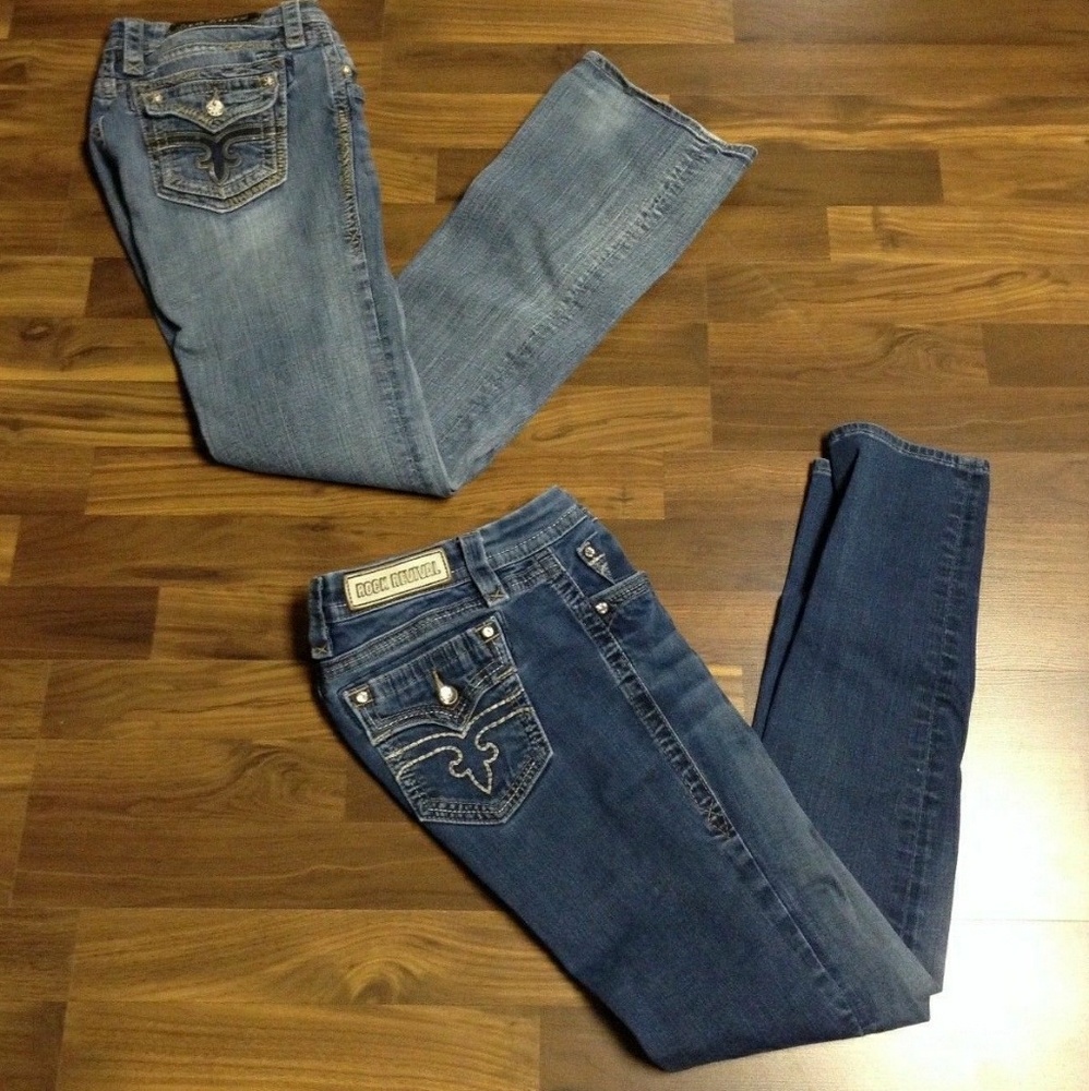 Bundle Rock Revival Skinny AND Boot Cut Jeans